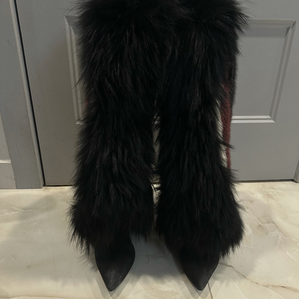 CASADEI FUR BOOTS WITH FUR